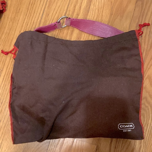 COPY - Coach fuchsia suede leather shoulder bag - Picture 8 of 8